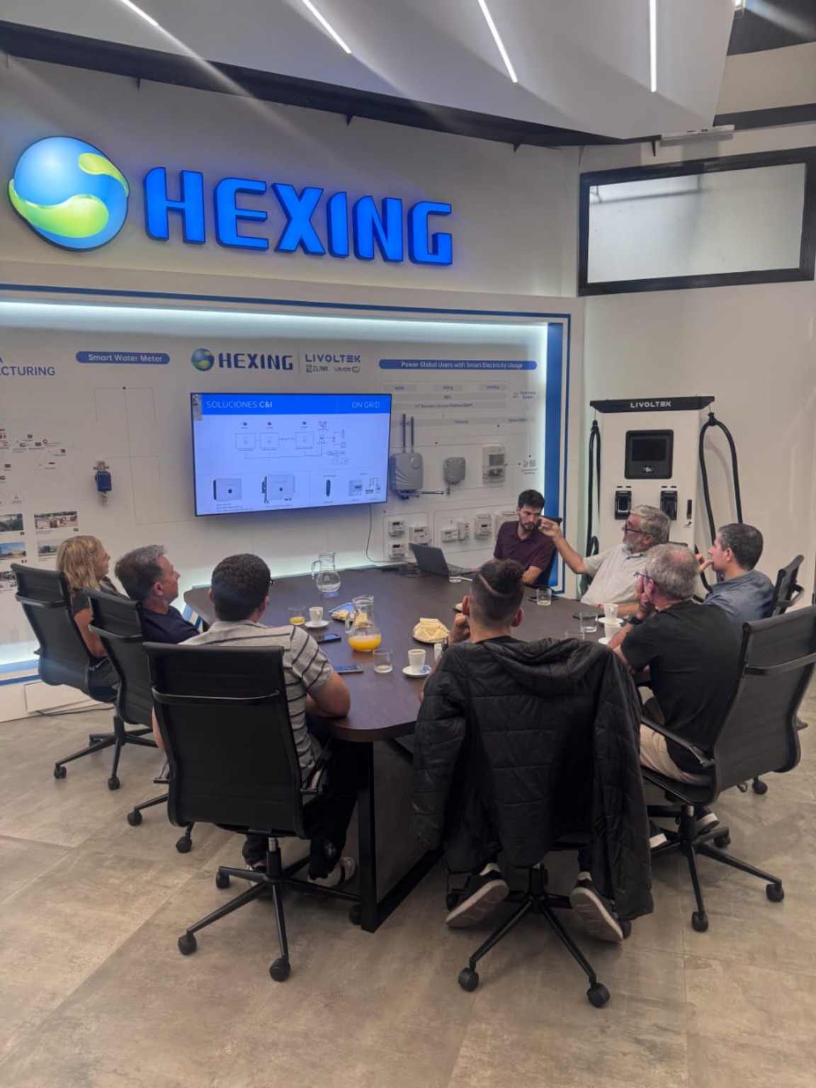 Reunión técnica sobre soluciones energéticas en Hexing Livoltek